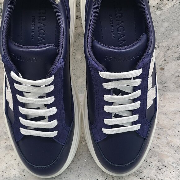 Ferragamo Cassina Low Top Sneaker with Gancini Inlay - Picture 6 of 10